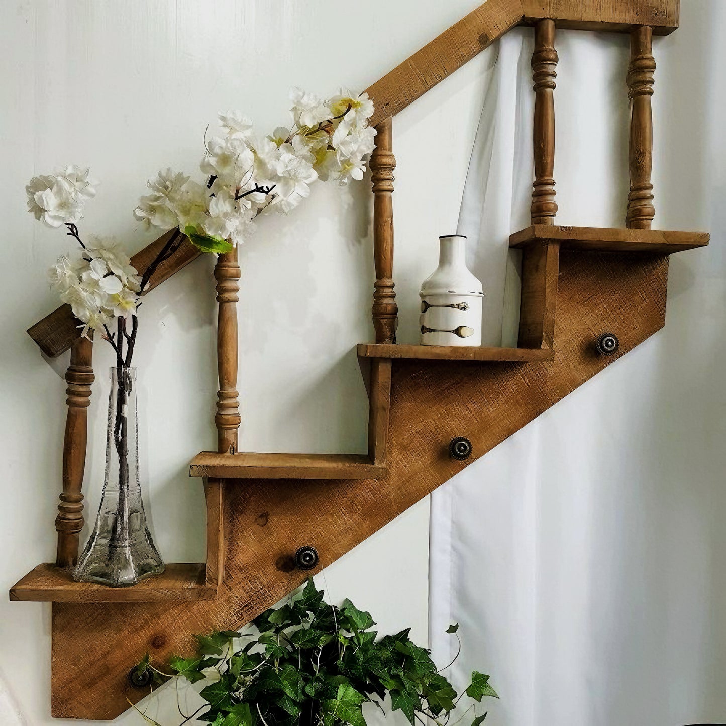 Stair wall mount rack