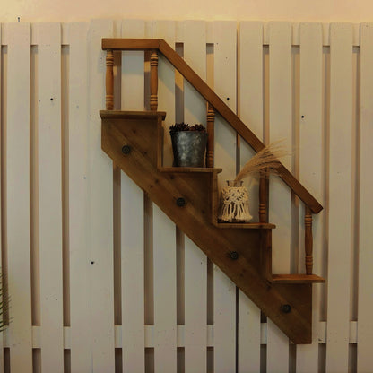 Stair wall mount rack