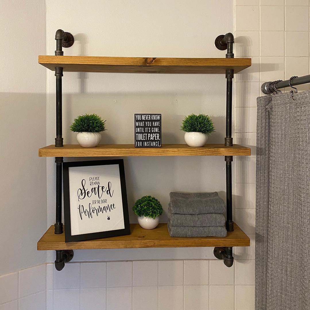 Industrial Pipe Shelf